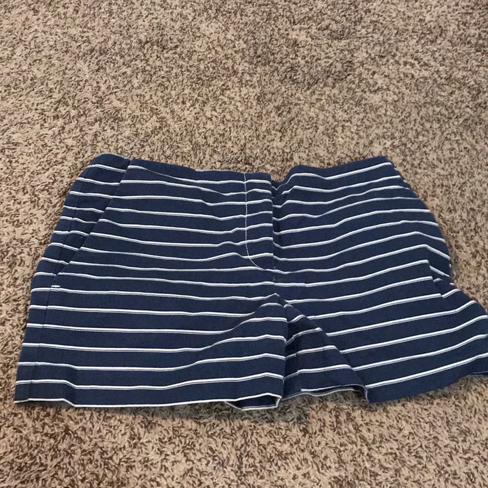 Loft High Waisted Striped Shorts